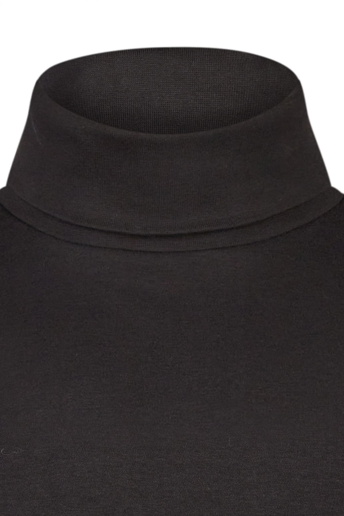 HECHTER T-SHIRT JERSEY ROLLNECK LOGO ΜΑΥΡΟ