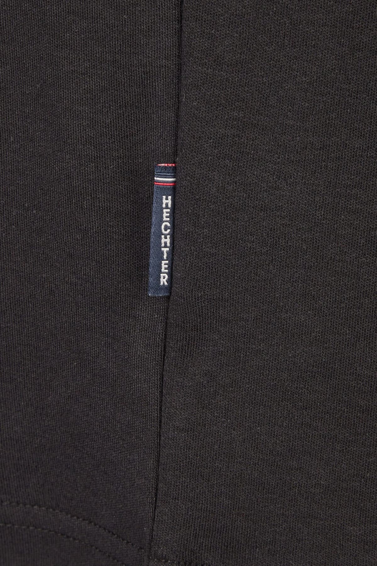 HECHTER T-SHIRT JERSEY ROLLNECK LOGO ΜΑΥΡΟ