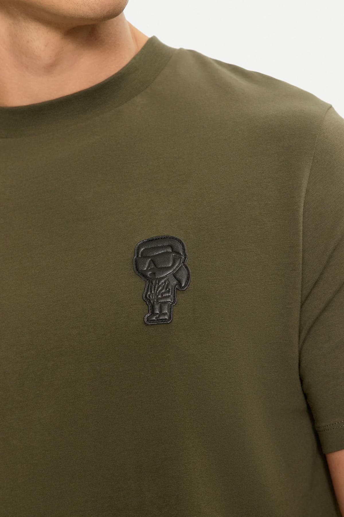 KARL LAGERFELD T-SHIRT LOGO ΧΑΚΙ