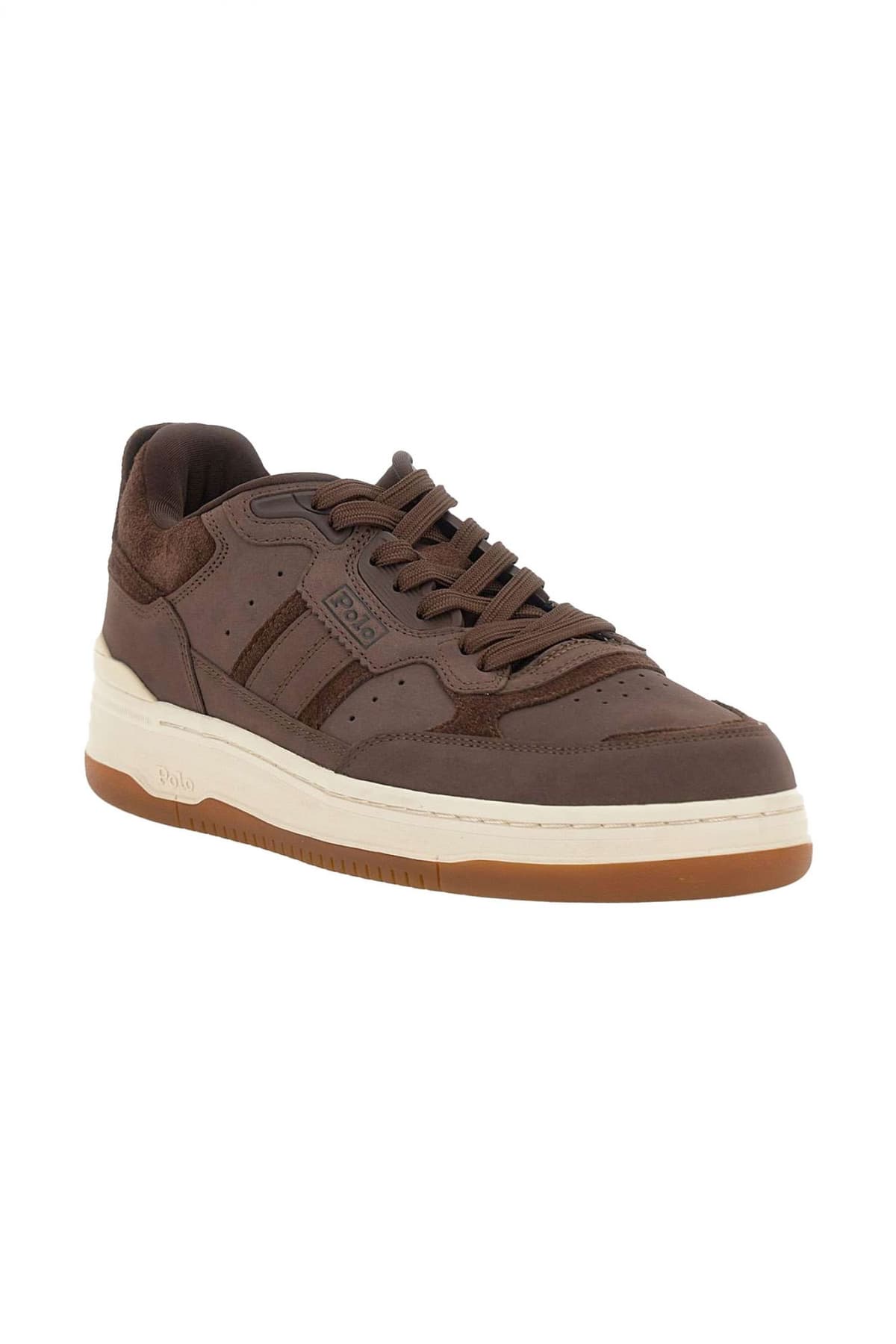 RALPH LAUREN ΠΑΠΟΥΤΣΙΑ SNEAKERS MASTERS SPRT SK-LTL-LTL ΚΑΦΕ