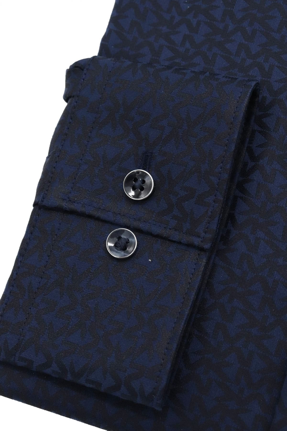 MICHAEL KORS ΠΟΥΚΑΜΙΣΟ ALL OVER LOGO ΜΠΛΕ SLIM FIT ΜΠΛΕ