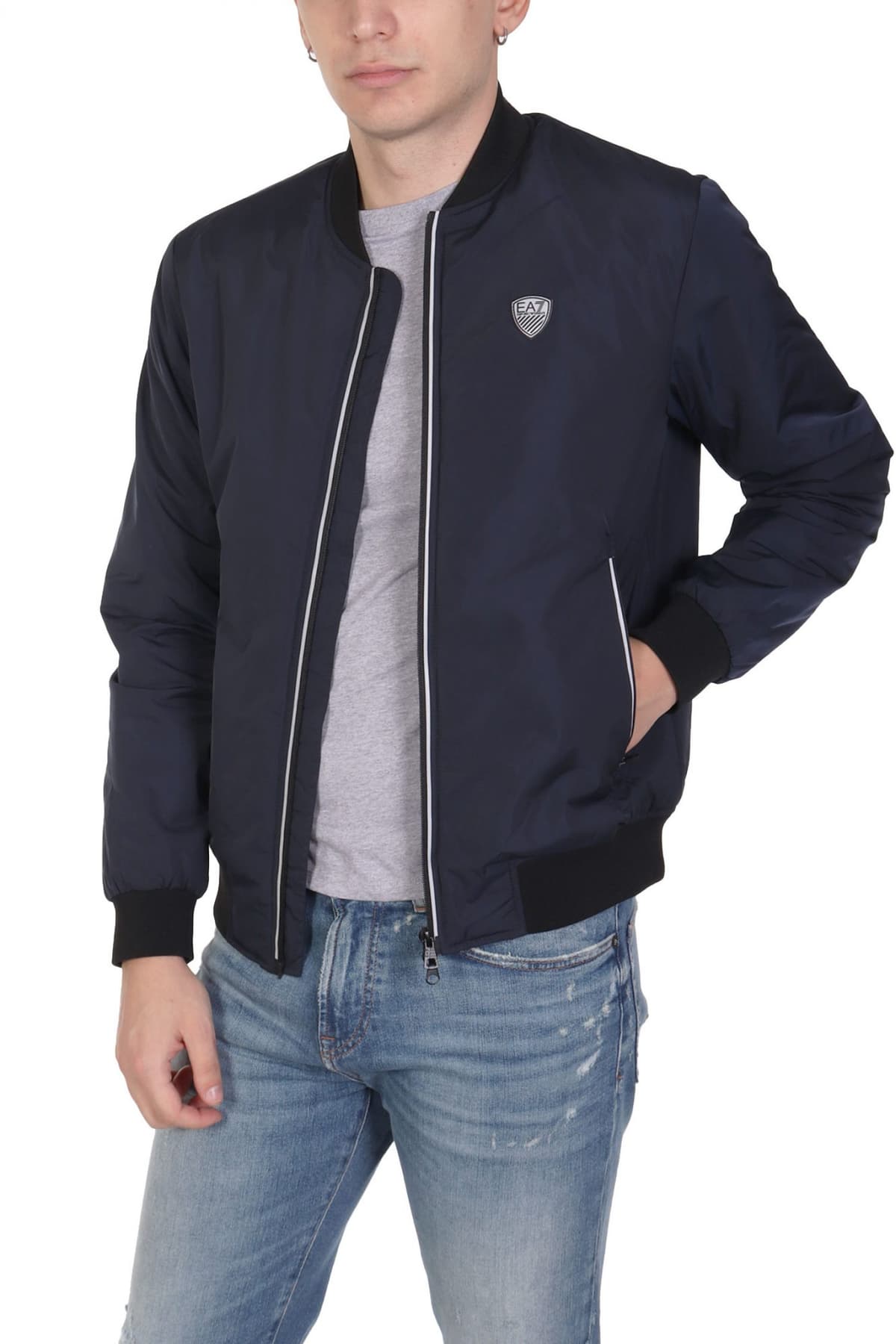 ARMANI 7 ΜΠΟΥΦΑΝ BOMBER LOGO ΜΠΛΕ