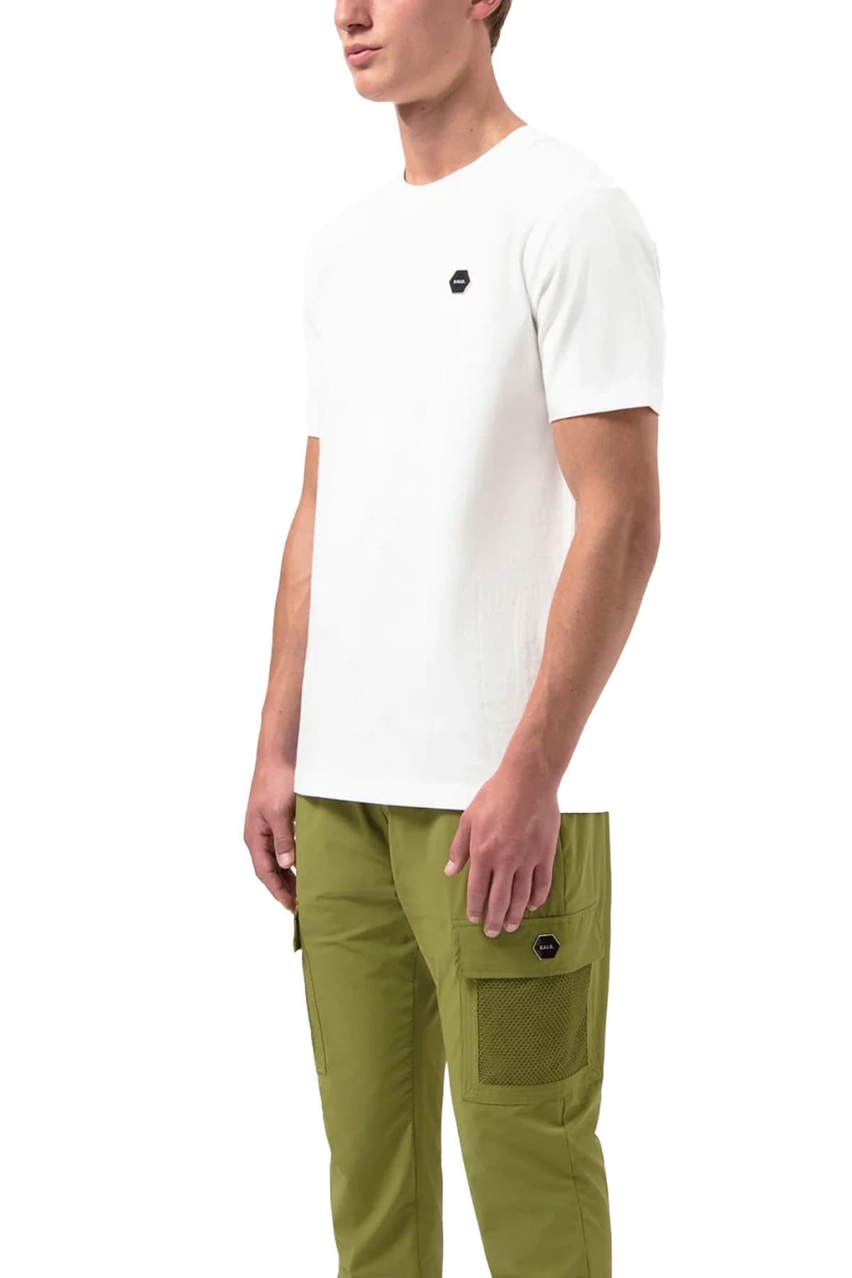 BALR. T-SHIRT HEXLINE REGULAR FIT LOGO ΛΕΥΚΟ