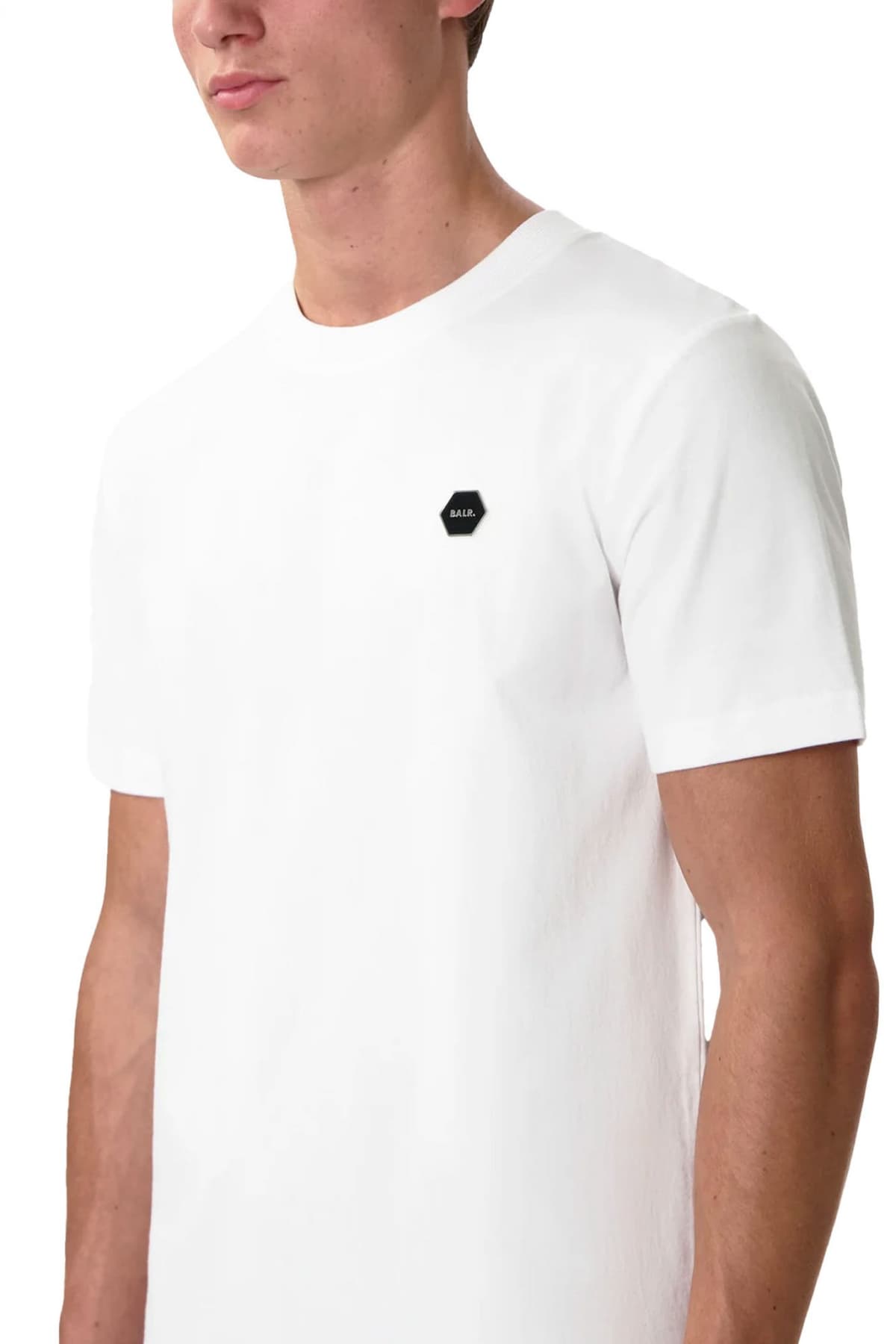 BALR. T-SHIRT HEXLINE REGULAR FIT LOGO ΛΕΥΚΟ