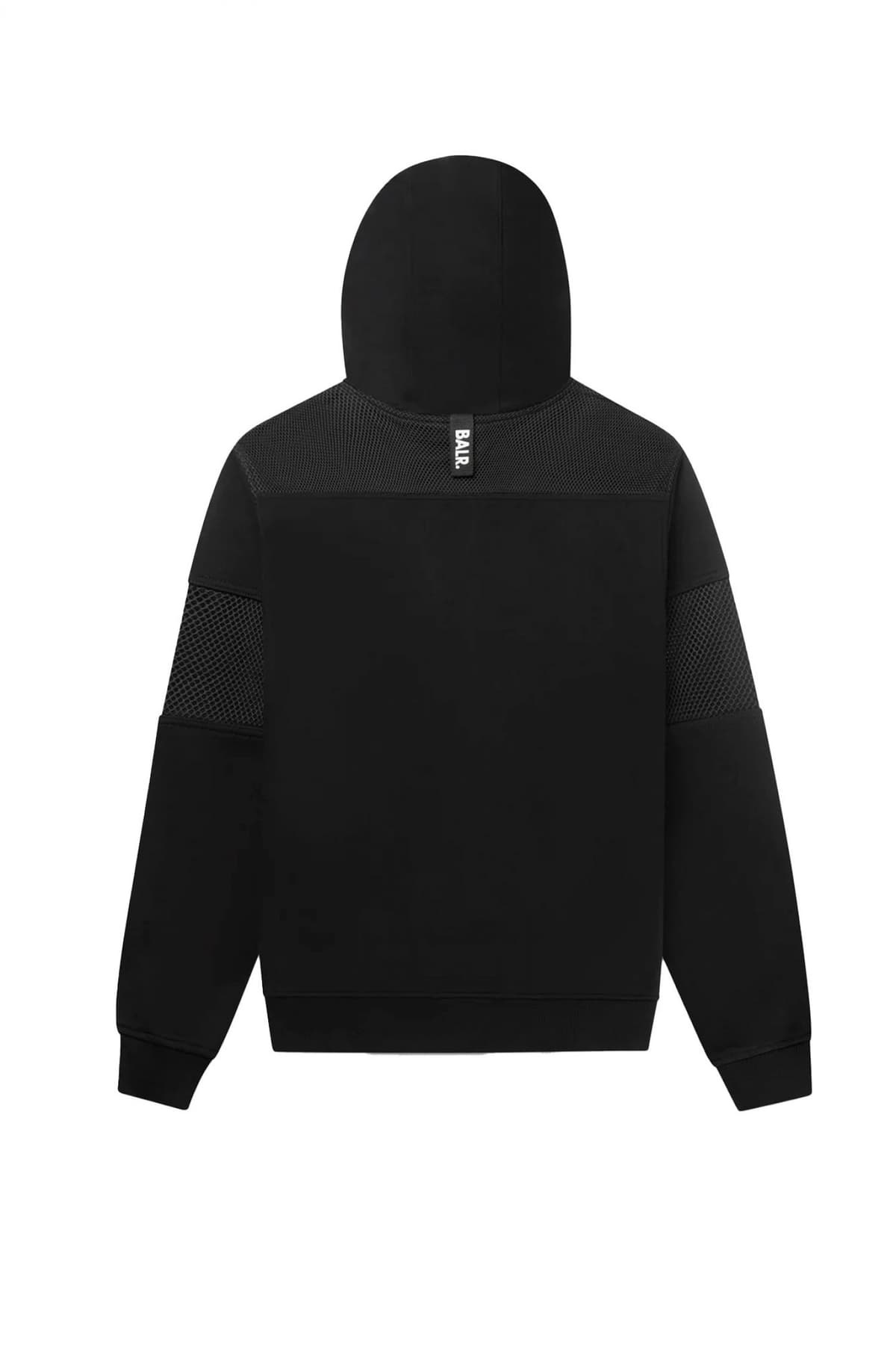 BALR. ΦΟΥΤΕΡ HOODIE HEXLINE BOX FIT LOGO ΜΑΥΡΟ