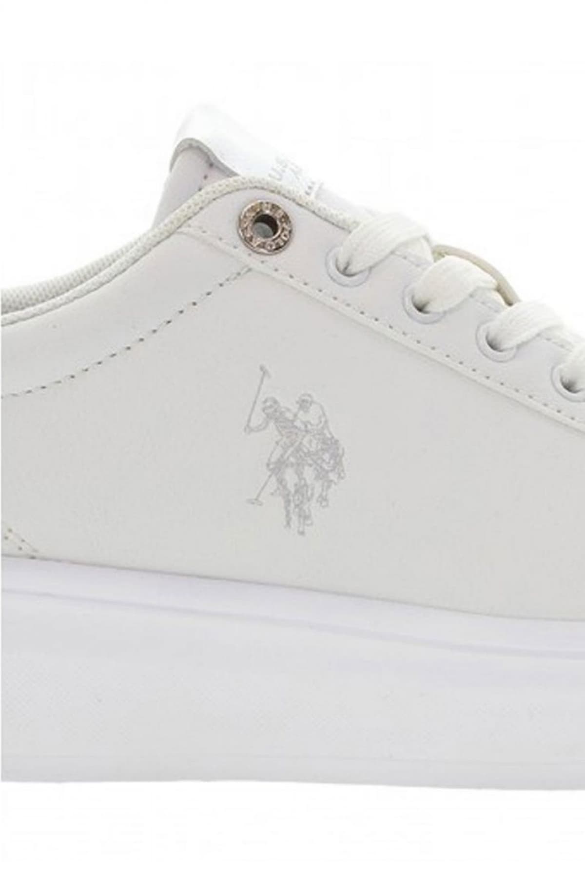 U.S. POLO ASSN. ΠΑΠΟΥΤΣΙΑ SNEAKERS LOGO ΛΕΥΚΟ
