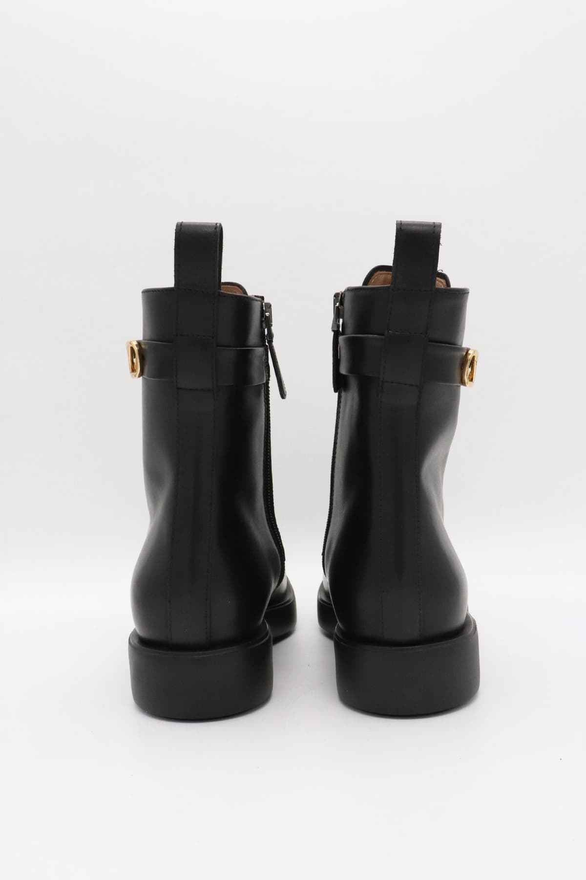 EMPORIO ARMANI ΠΑΠΟΥΤΣΙΑ ΜΠΟΤΕΣ ΑΡΒΥΛΑΚΙ LOGO ΦΕΡΜΟΥΑΡ ΜΑΥΡΟ