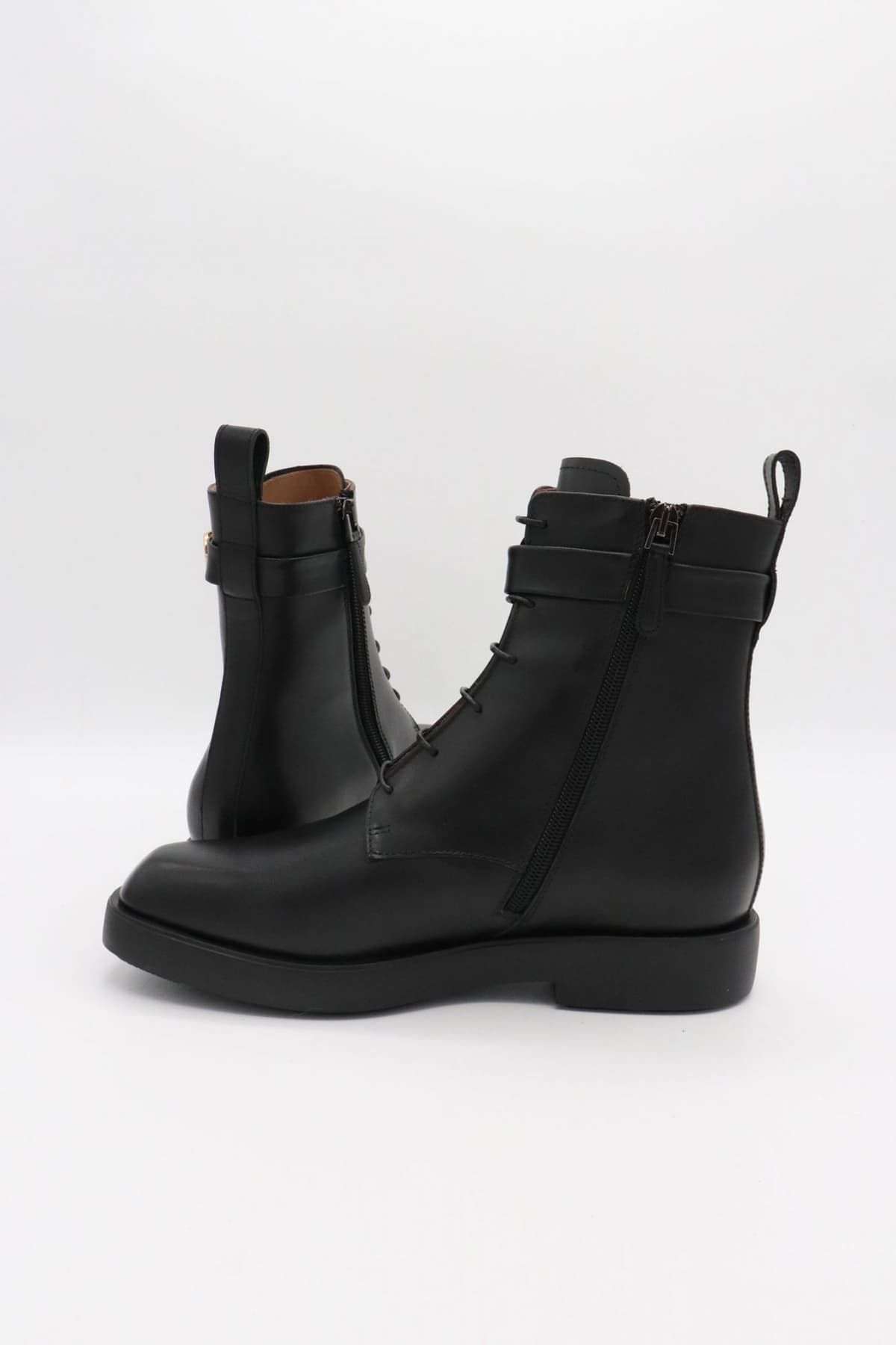 EMPORIO ARMANI ΠΑΠΟΥΤΣΙΑ ΜΠΟΤΕΣ ΑΡΒΥΛΑΚΙ LOGO ΦΕΡΜΟΥΑΡ ΜΑΥΡΟ