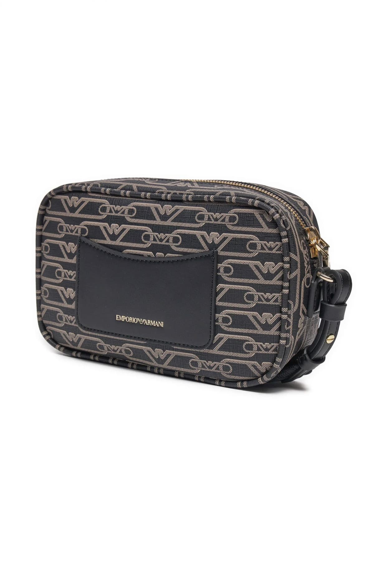 EMPORIO ARMANI ΤΣΑΝΤΑΚΙ CAMERABAG ΧΙΑΣΤΙ LOGO ΚΑΦΕ / ΜΑΥΡΟ