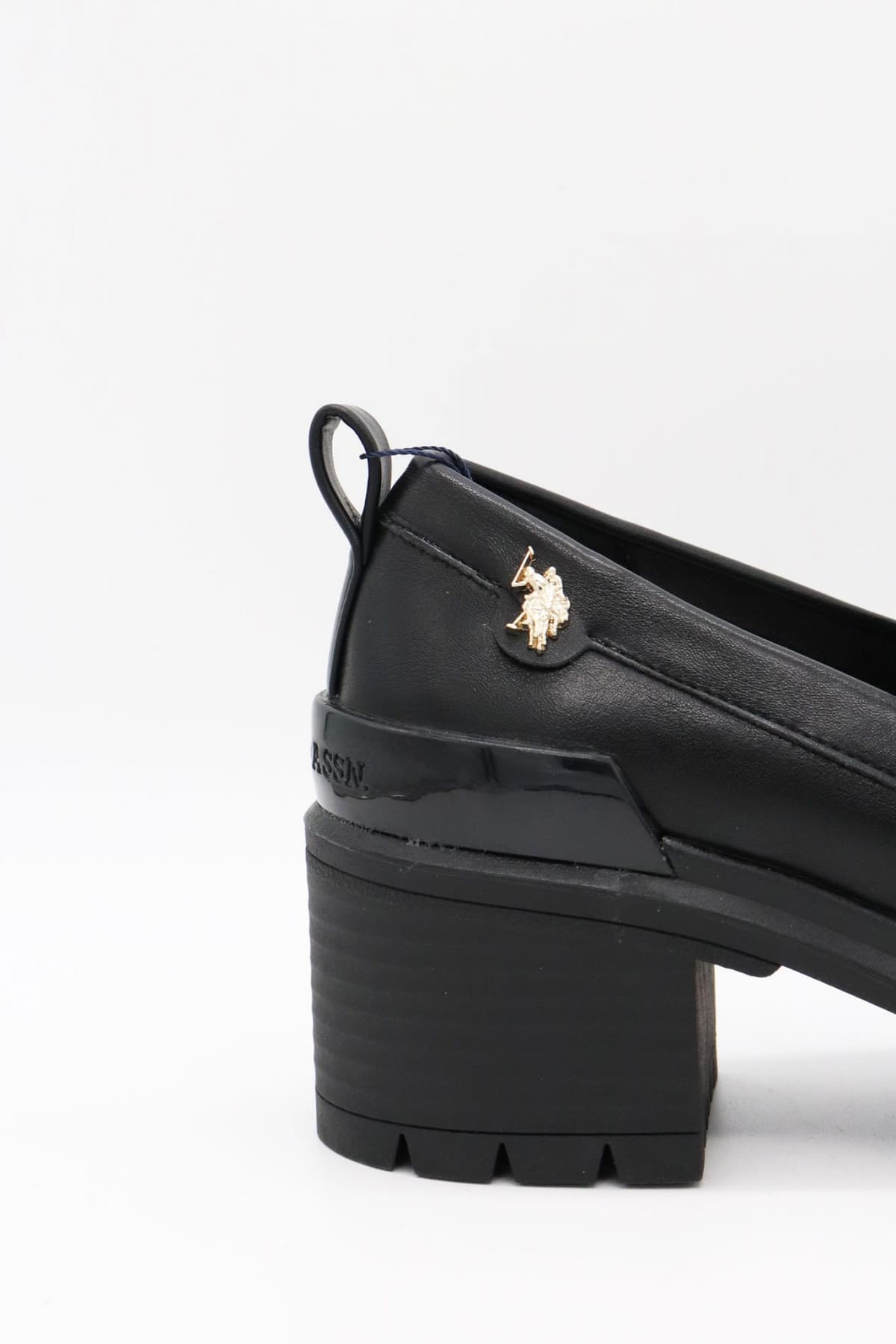 U.S. POLO ASSN. ΠΑΠΟΥΤΣΙΑ MOKAΣΙΝΙΑ ΑΓΚΡΑΦΑ LOGO ΜΑΥΡΟ