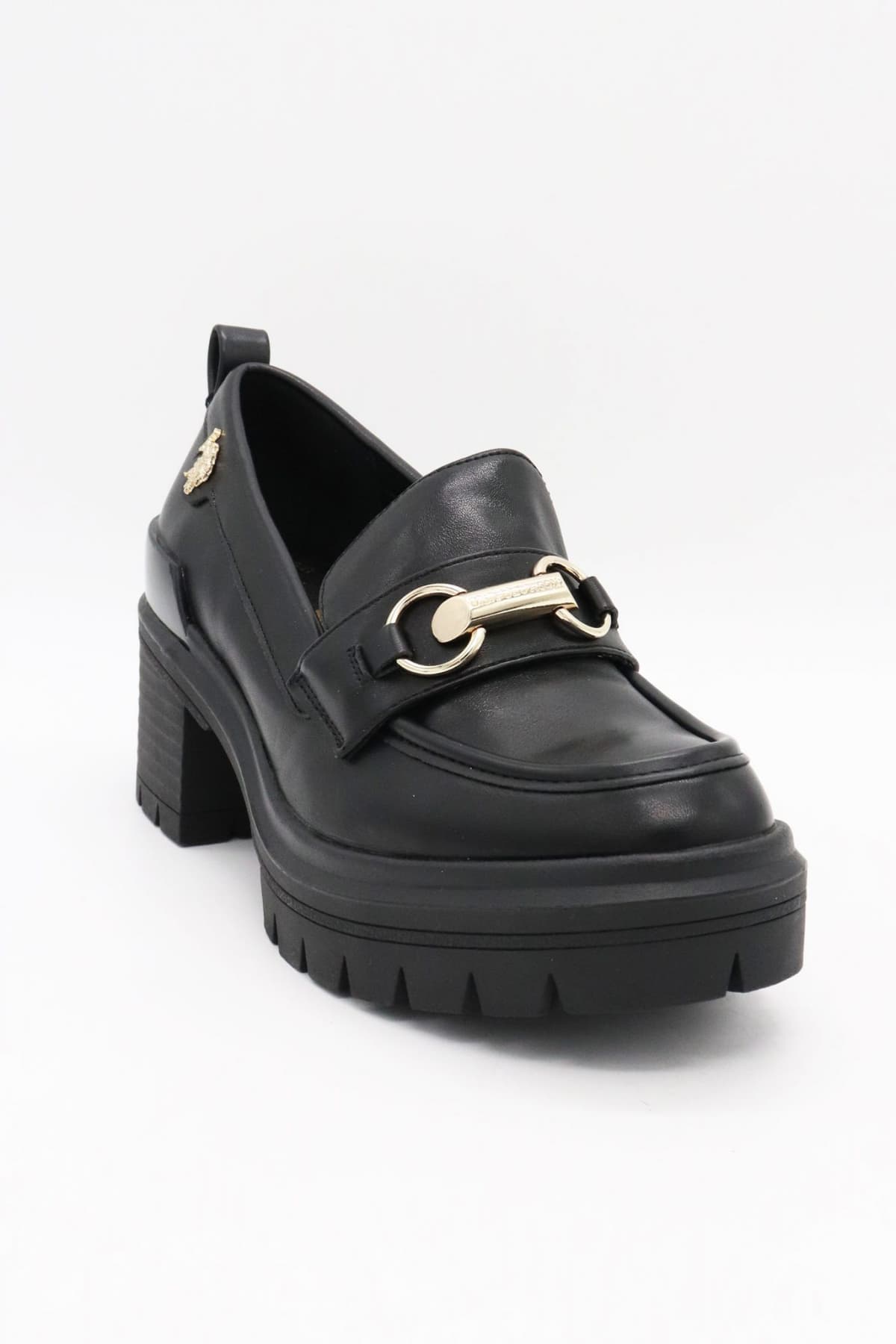 U.S. POLO ASSN. ΠΑΠΟΥΤΣΙΑ MOKAΣΙΝΙΑ ΑΓΚΡΑΦΑ LOGO ΜΑΥΡΟ