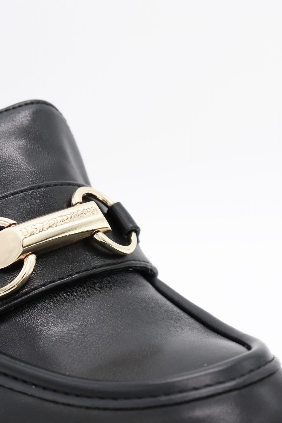 U.S. POLO ASSN. ΠΑΠΟΥΤΣΙΑ MOKAΣΙΝΙΑ ΑΓΚΡΑΦΑ LOGO ΜΑΥΡΟ