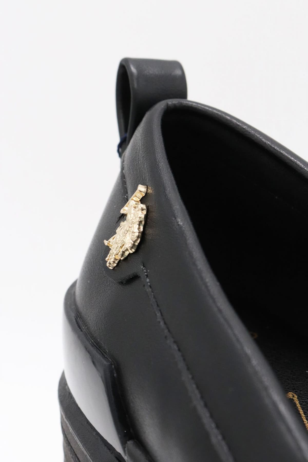 U.S. POLO ASSN. ΠΑΠΟΥΤΣΙΑ MOKAΣΙΝΙΑ ΑΓΚΡΑΦΑ LOGO ΜΑΥΡΟ