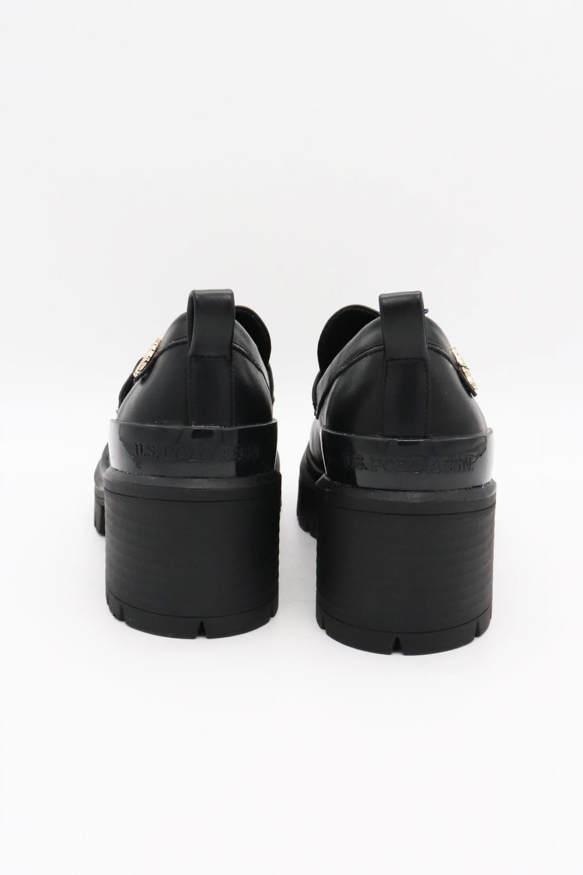 U.S. POLO ASSN. ΠΑΠΟΥΤΣΙΑ MOKAΣΙΝΙΑ ΑΓΚΡΑΦΑ LOGO ΜΑΥΡΟ