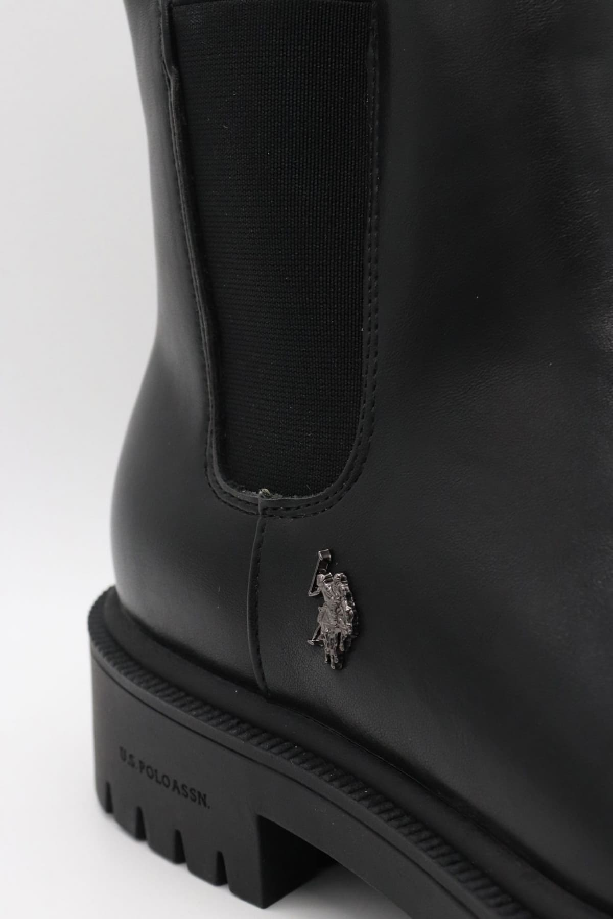 U.S. POLO ASSN. ΠΑΠΟΥΤΣΙΑ MΠΟΤΑΚΙΑ LOGO ΜΑΥΡΟ