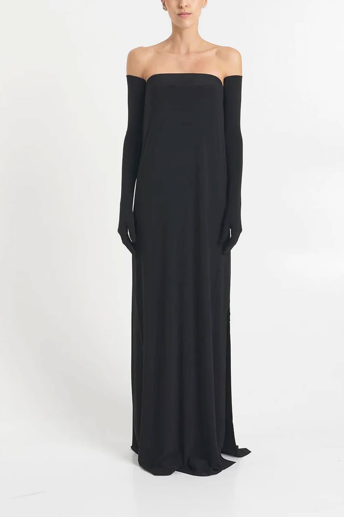 NORMA KAMALI ΓΑΝΤΙΑ LONG ΜΑΥΡΟ