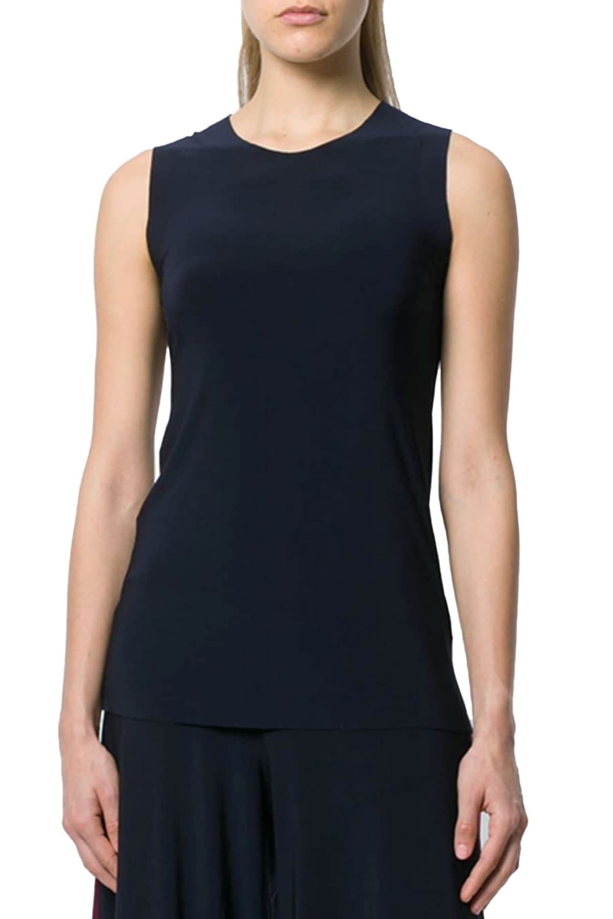 NORMA KAMALI ΤΟΠ ΑΜΑΝΙΚΟ ΕΛΑΣΤΙΚΟ ΣΚΟΥΡΟ ΜΠΛΕ