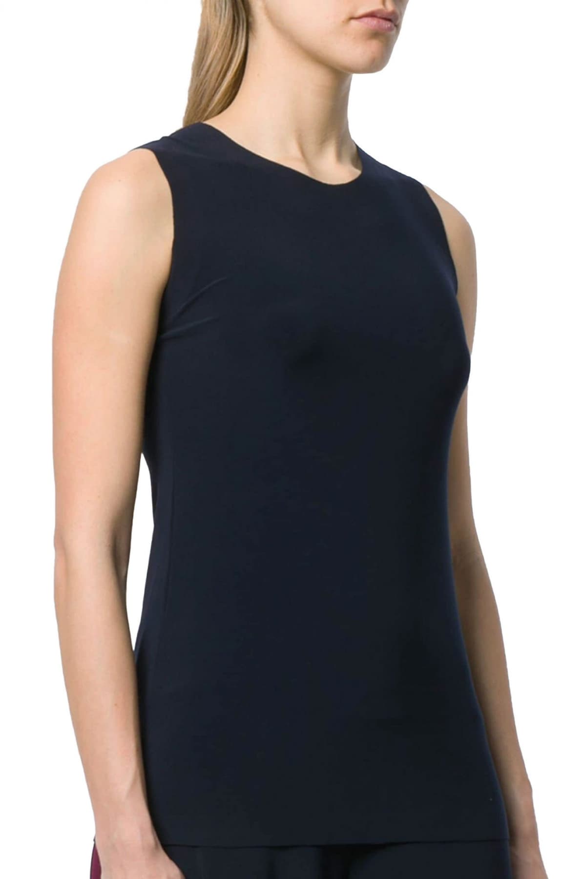 NORMA KAMALI ΤΟΠ ΑΜΑΝΙΚΟ ΕΛΑΣΤΙΚΟ ΣΚΟΥΡΟ ΜΠΛΕ