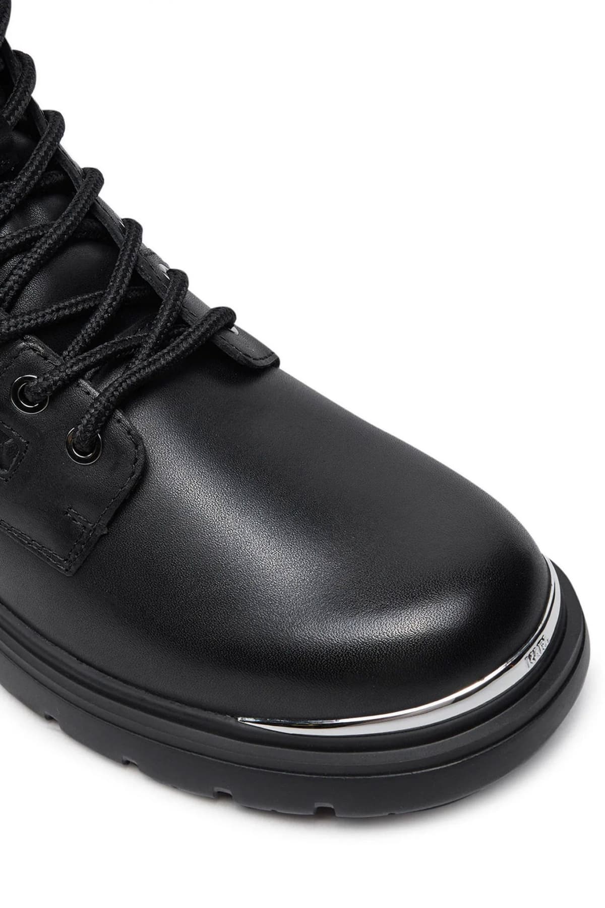 KARL LAGERFELD ΠΑΠΟΥΤΣΙΑ ΜΠΟΤΑΚΙΑ MASON HI LACE BOOT ALL OVER LOGO ΜΑΥΡΟ