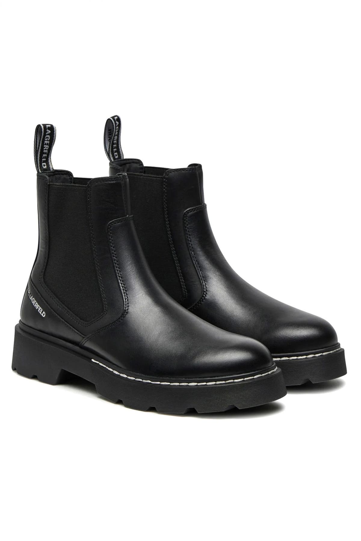 KARL LAGERFELD ΠΑΠΟΥΤΣΙΑ MΠΟΤΑΚΙΑ GORE BOOT LOGO ΜΑΥΡΟ