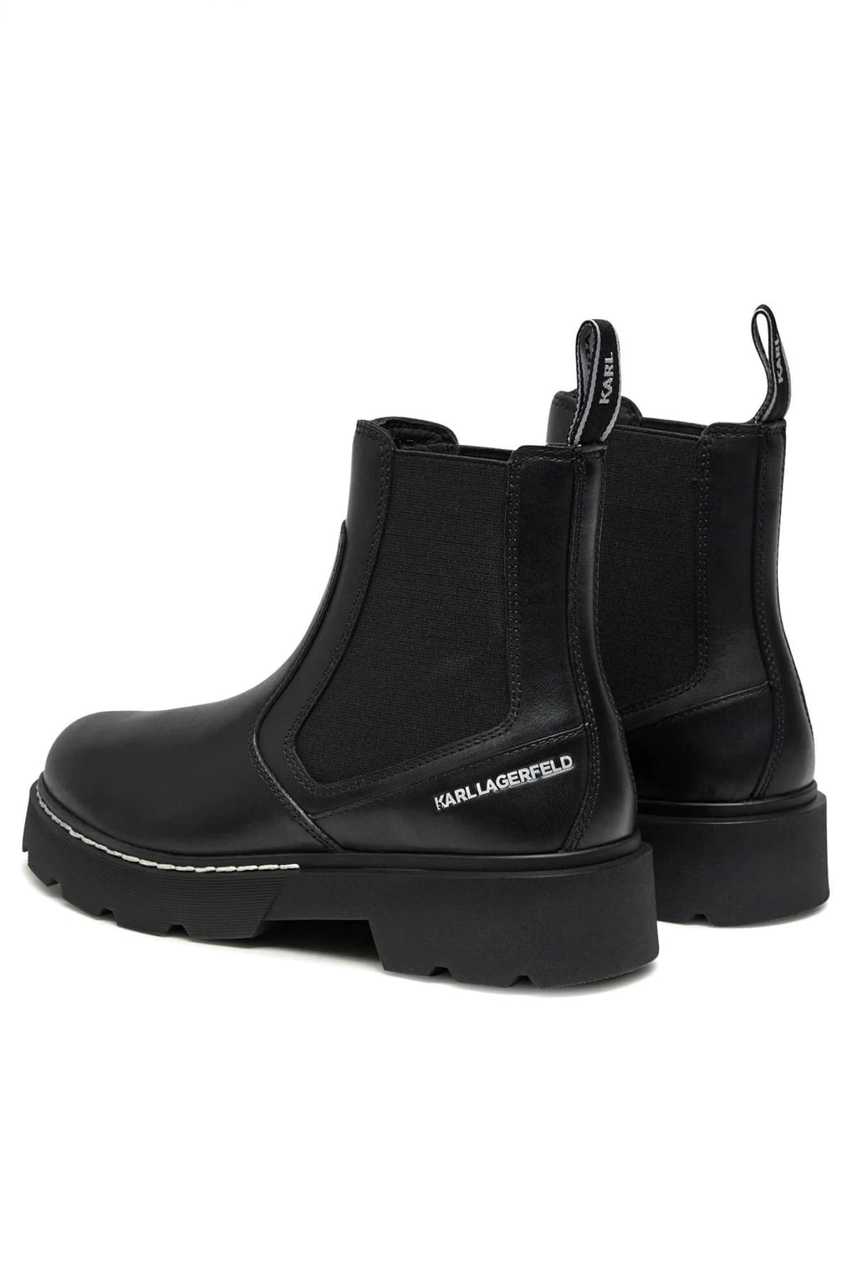 KARL LAGERFELD ΠΑΠΟΥΤΣΙΑ MΠΟΤΑΚΙΑ GORE BOOT LOGO ΜΑΥΡΟ