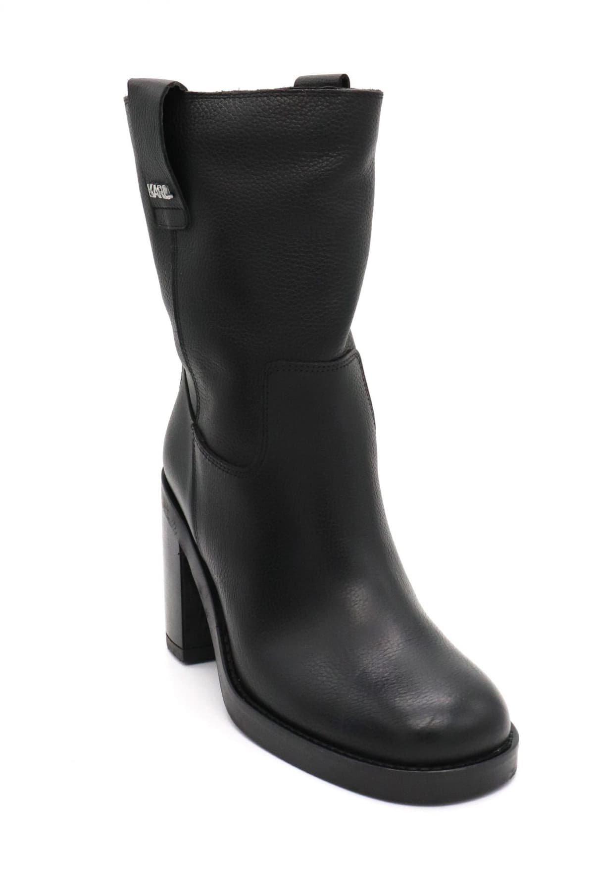 KARL LAGERFELD ΠΑΠΟΥΤΣΙΑ BROOKLYN HI MID LEG BOOT LOGO ΜΑΥΡΟ