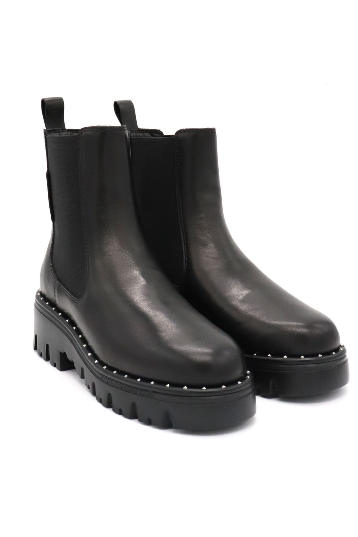 KARL LAGERFELD ΠΑΠΟΥΤΣΙΑ MΠΟΤΑΚΙΑ AΝKLE GORE BOOT ΤΡΟΥΞ LOGO ΜΑΥΡΟ