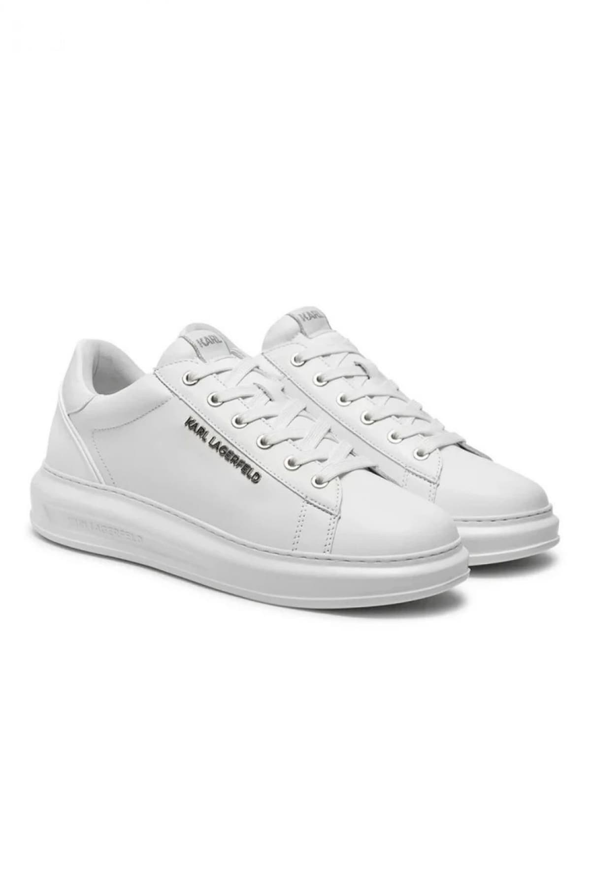 Ανδρικά Δερμάτινα NFT Kounter Sneakers Λευκά Karl Lagerfeld KL52575N-01W WHITE