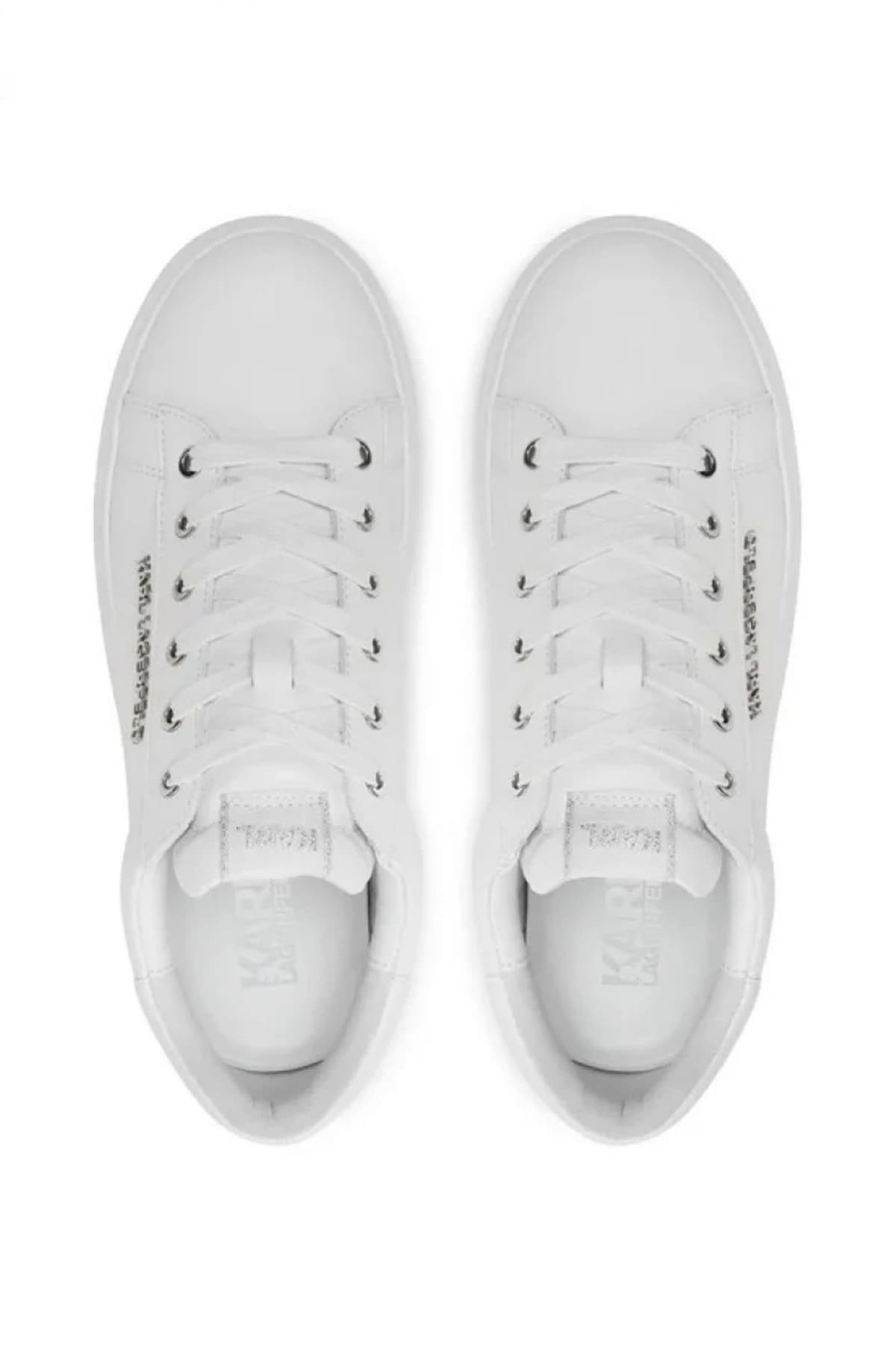 Ανδρικά Δερμάτινα NFT Kounter Sneakers Λευκά Karl Lagerfeld KL52575N-01W WHITE
