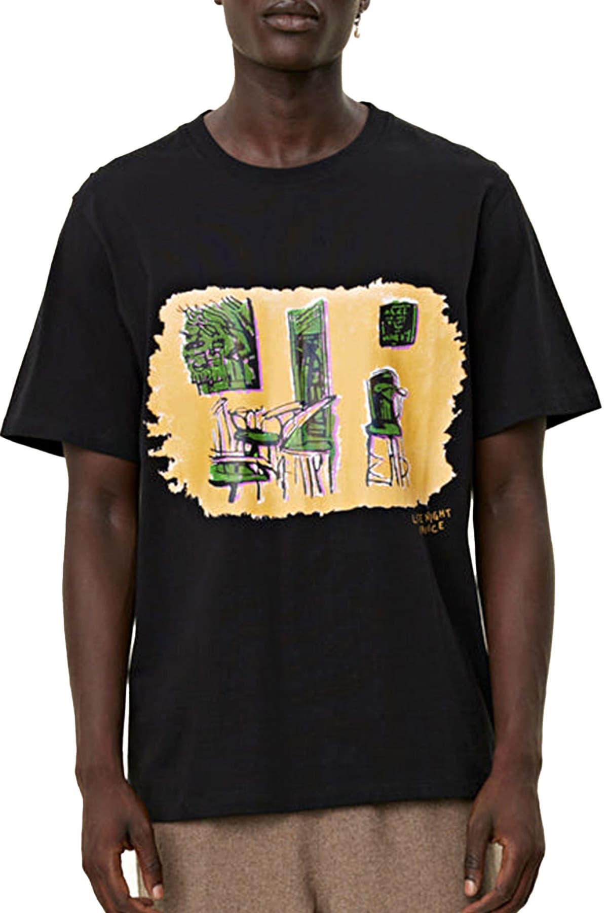 LES DEUX BERKELEY T-SHIRT LOGO ΜΑΥΡΟ