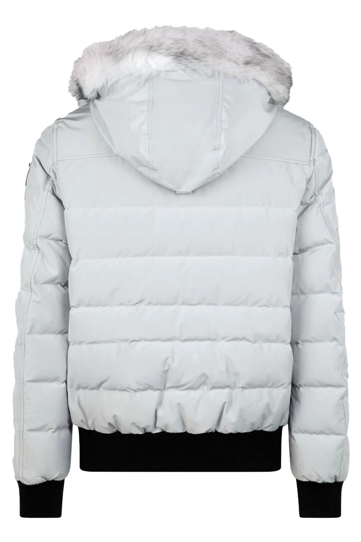 MOOSE KNUCKLES ΜΠΟΥΦΑΝ ΦΟΥΣΚΩΤΟ BOMBER ΑΠΟΣΠΩΜΕΝΗ ΚΟΥΚΟΥΛΑ ONYX SCOTCHTOWN BOMBER ΓΚΡΙ