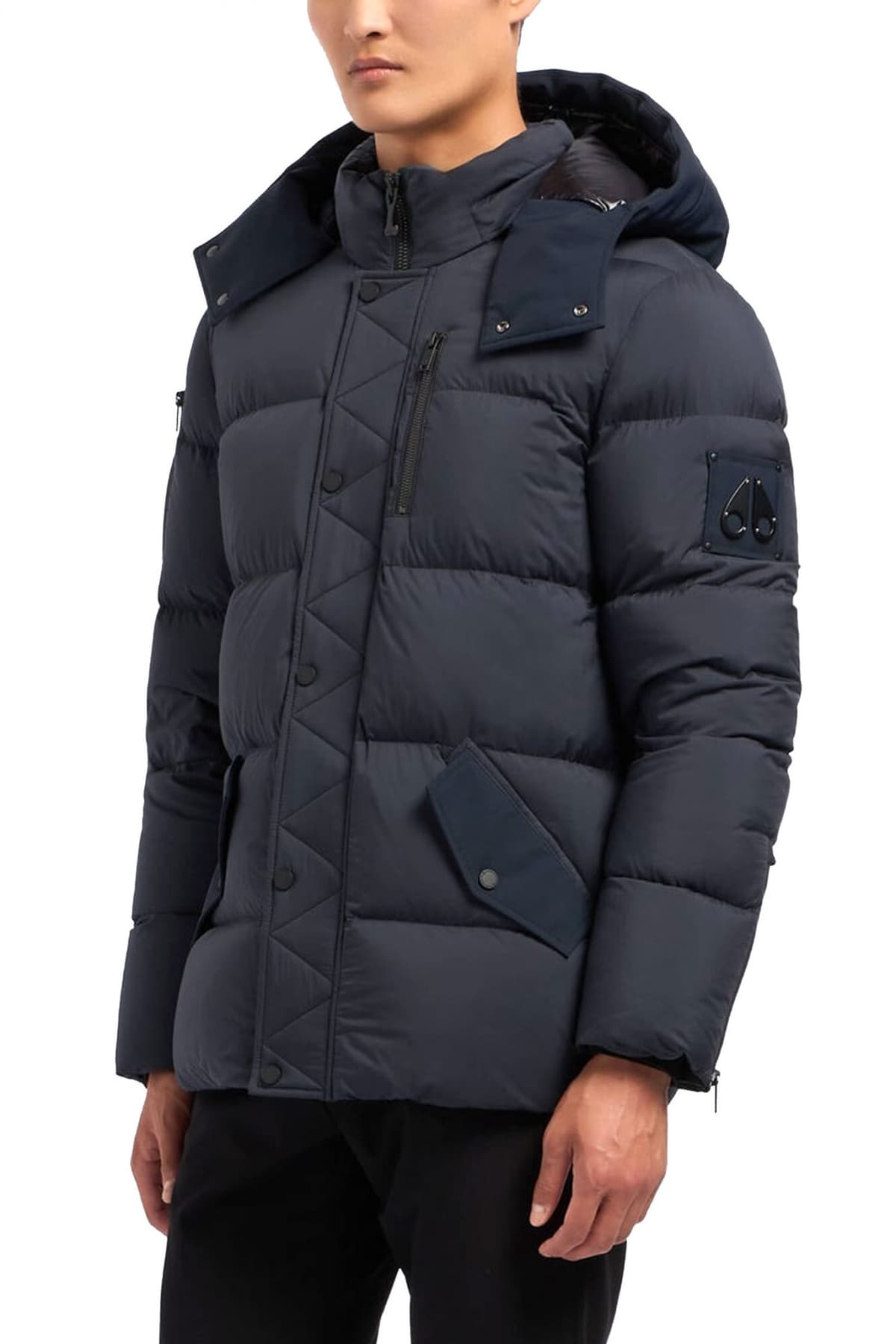 MOOSE KNUCKLES ΜΠΟΥΦΑΝ JACKET ΑΠΟΣΠΩΜΕΝΗ ΚΟΥΚΟΥΛΑ EVEREST 3Q ΜΠΛΕ