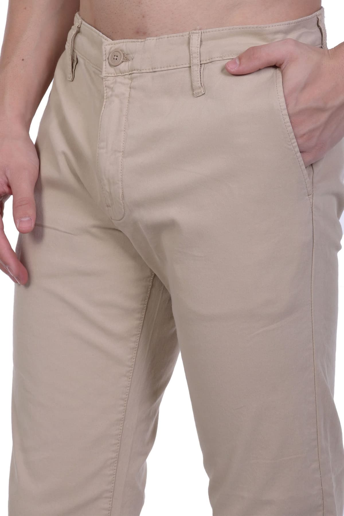 GUESS JEANS ΠΑΝΤΕΛΟΝΙ CHINO SLIM FIT ΜΠΕΖ