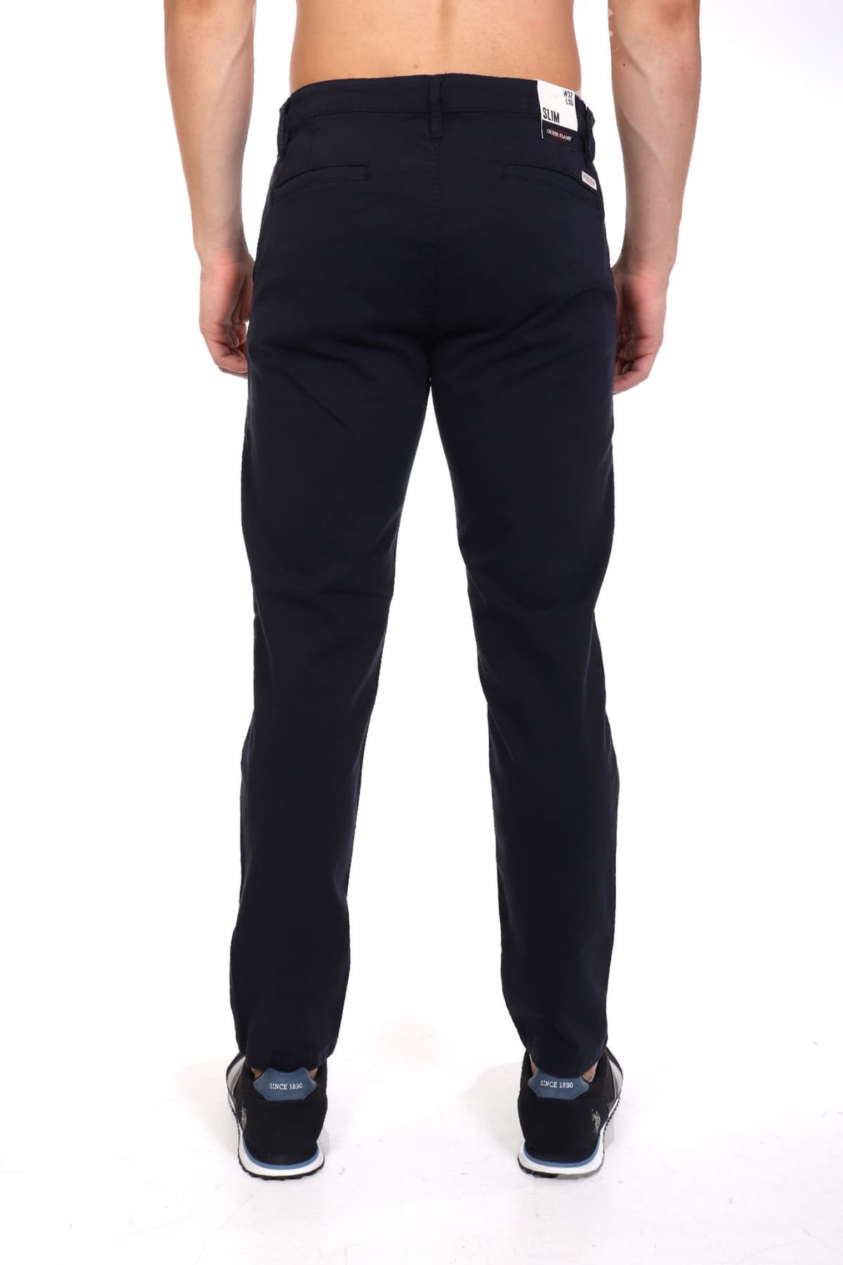 GUESS JEANS ΠΑΝΤΕΛΟΝΙ CHINO SLIM FIT ΣΚΟΥΡΟ ΜΠΛΕ