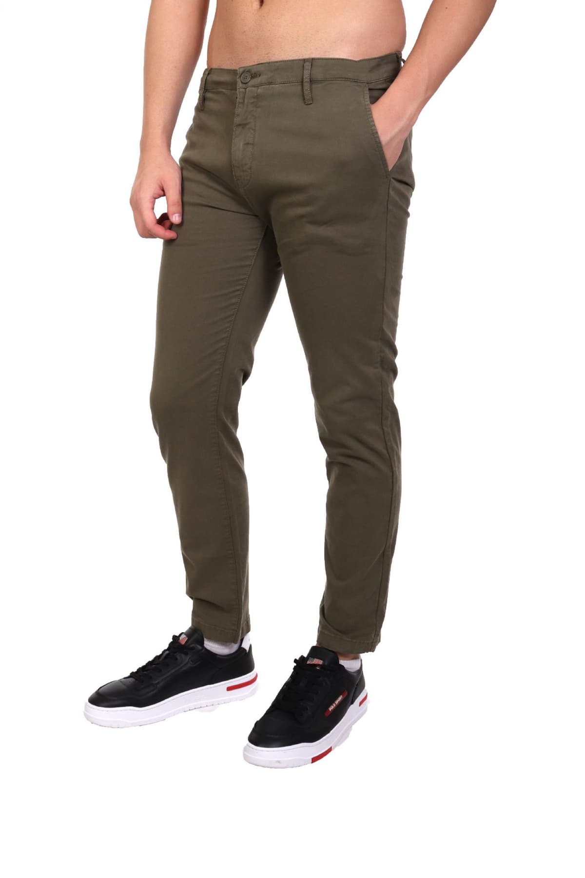 GUESS JEANS ΠΑΝΤΕΛΟΝΙ CHINO SLIM FIT ΧΑΚΙ