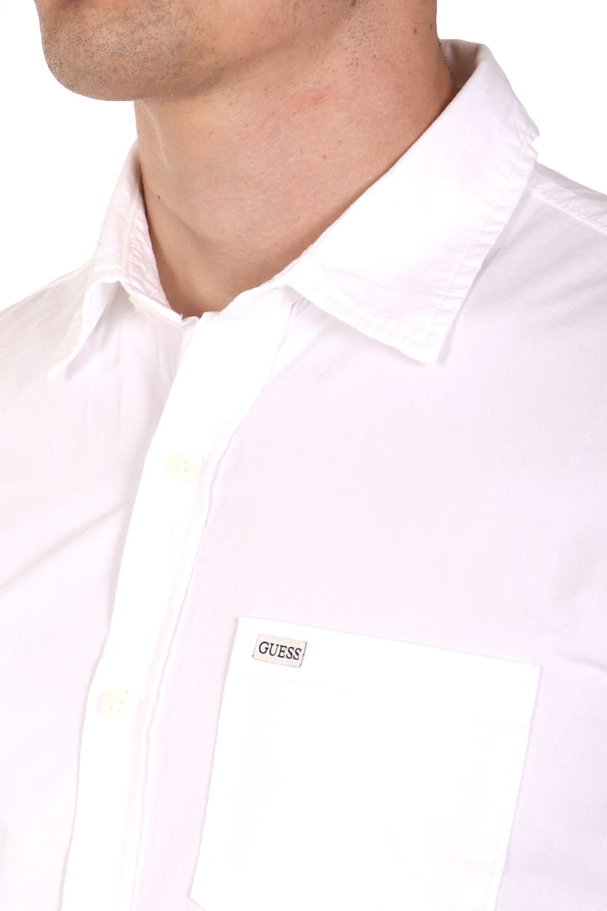 GUESS JEANS ΠΟΥΚΑΜΙΣΟ SLIM FIT ΛΕΥΚΟ