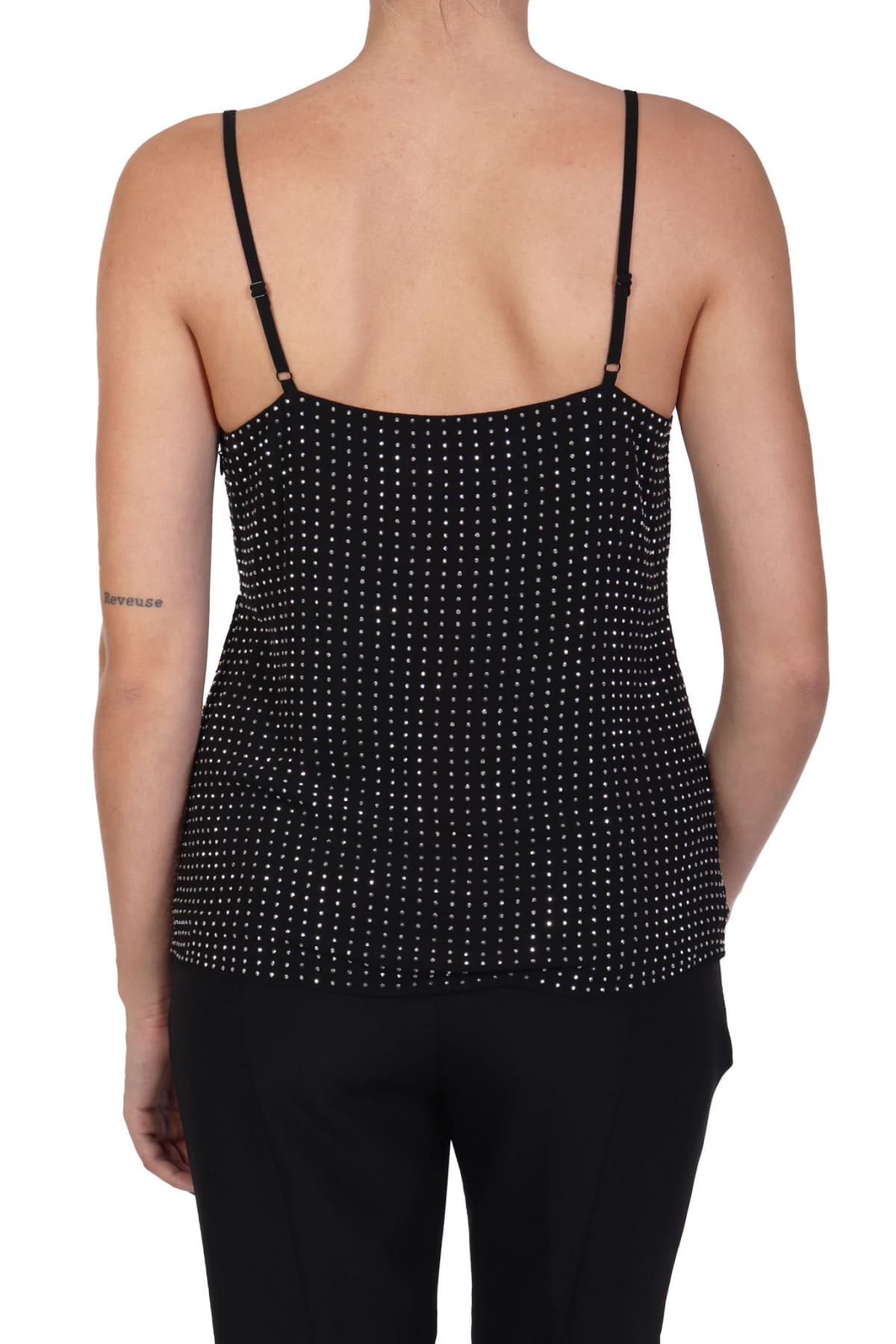 MICHAEL KORS TANK TOP ΣΤΡΑΣ ΜΑΥΡΟ