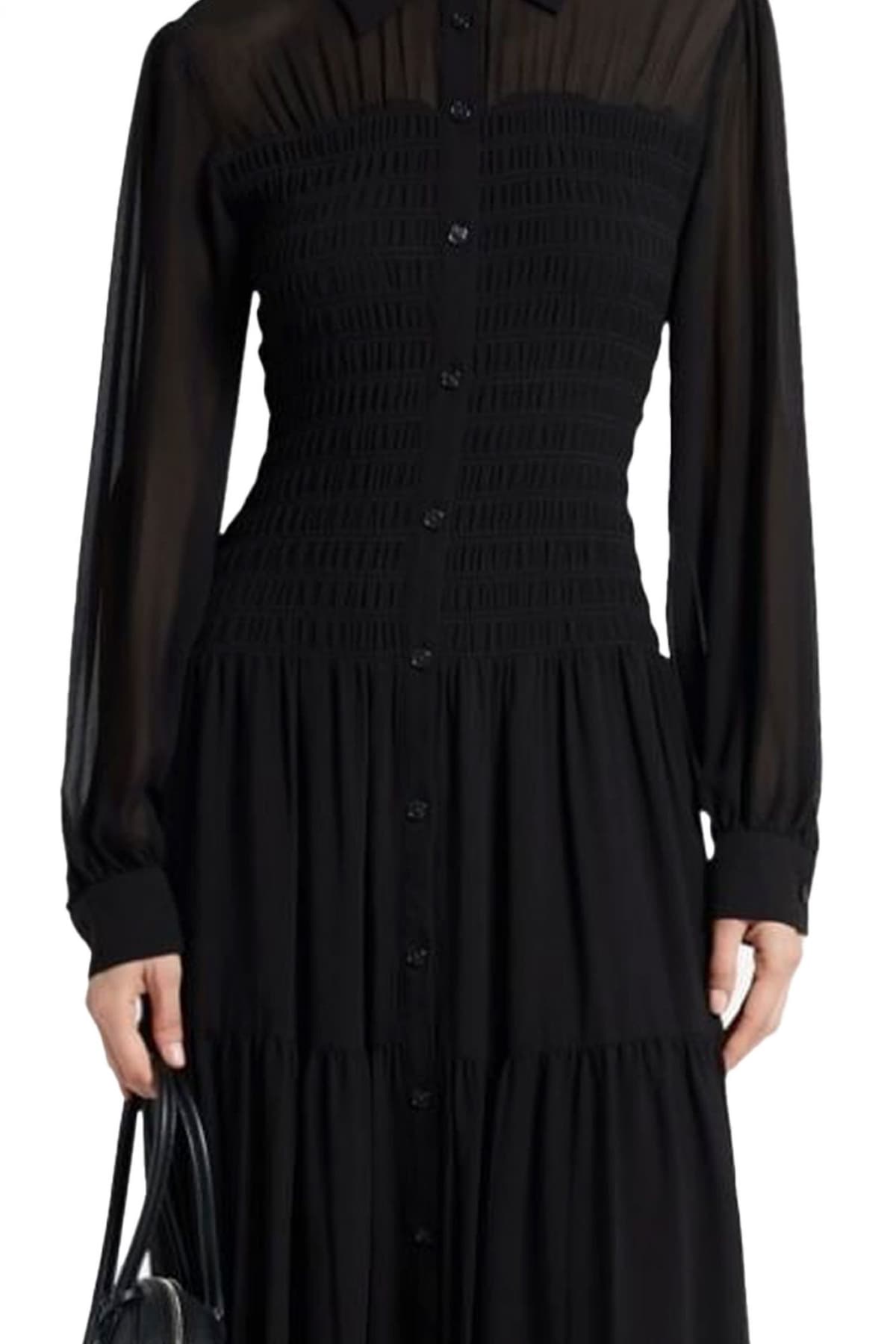 MICHAEL KORS ΦΟΡΕΜΑ MAXI ΒΟΛΑΝ ΣΟΥΡΑ ΣΤΗΝ ΜΕΣΗ ΜΑΥΡΟ