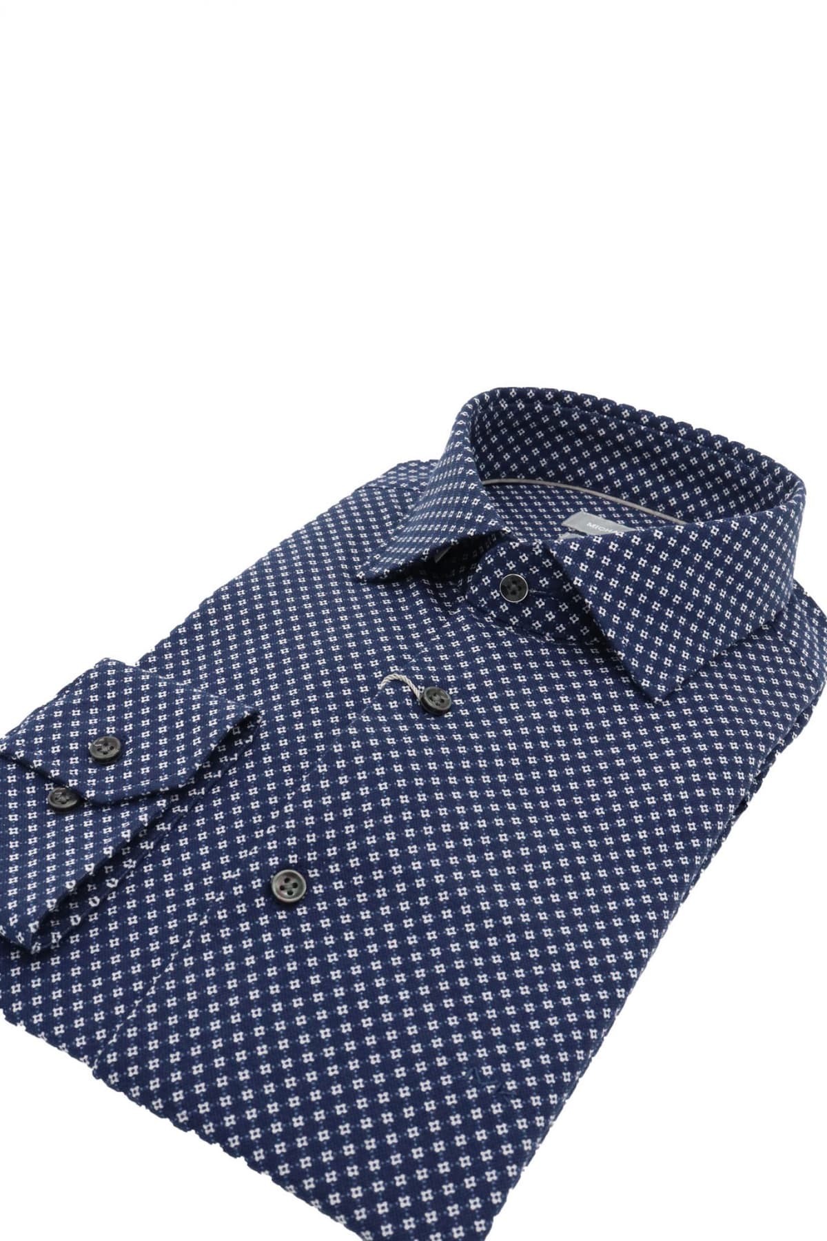 MICHAEL KORS ΠΟΥΚΑΜΙΣΟ PRINTED PIQUE SLIM FIT ΜΠΛΕ