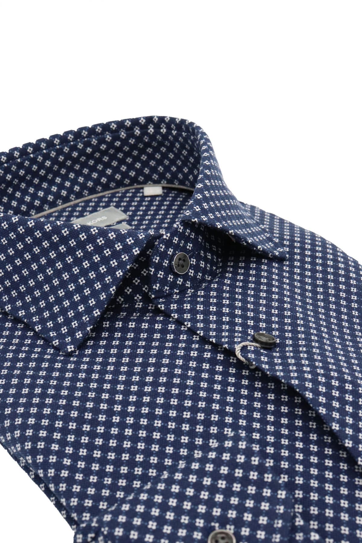 MICHAEL KORS ΠΟΥΚΑΜΙΣΟ PRINTED PIQUE SLIM FIT ΜΠΛΕ