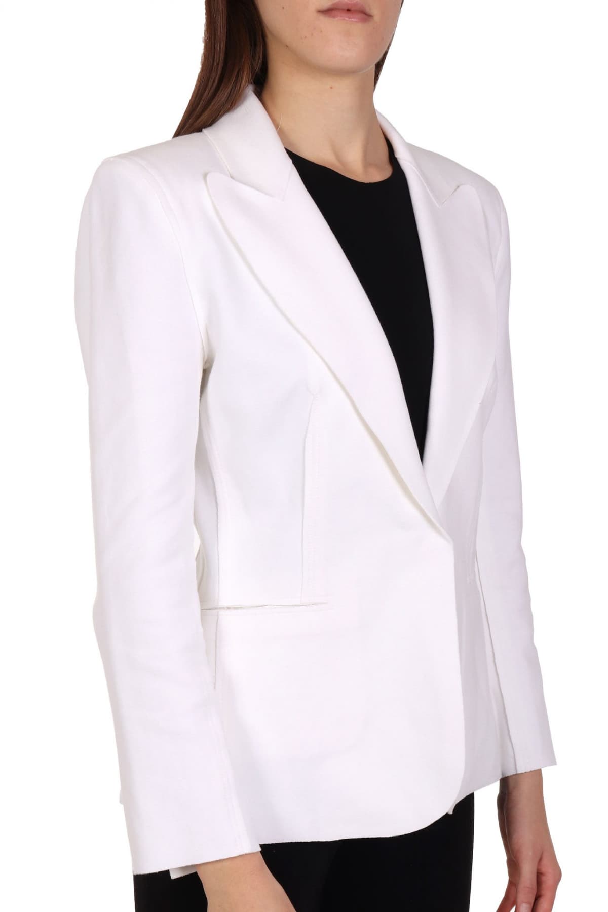 NORMA KAMALI ΣΑΚΑΚΙ CLASSIC DOUBLE BREASTED ΛΕΥΚΟ