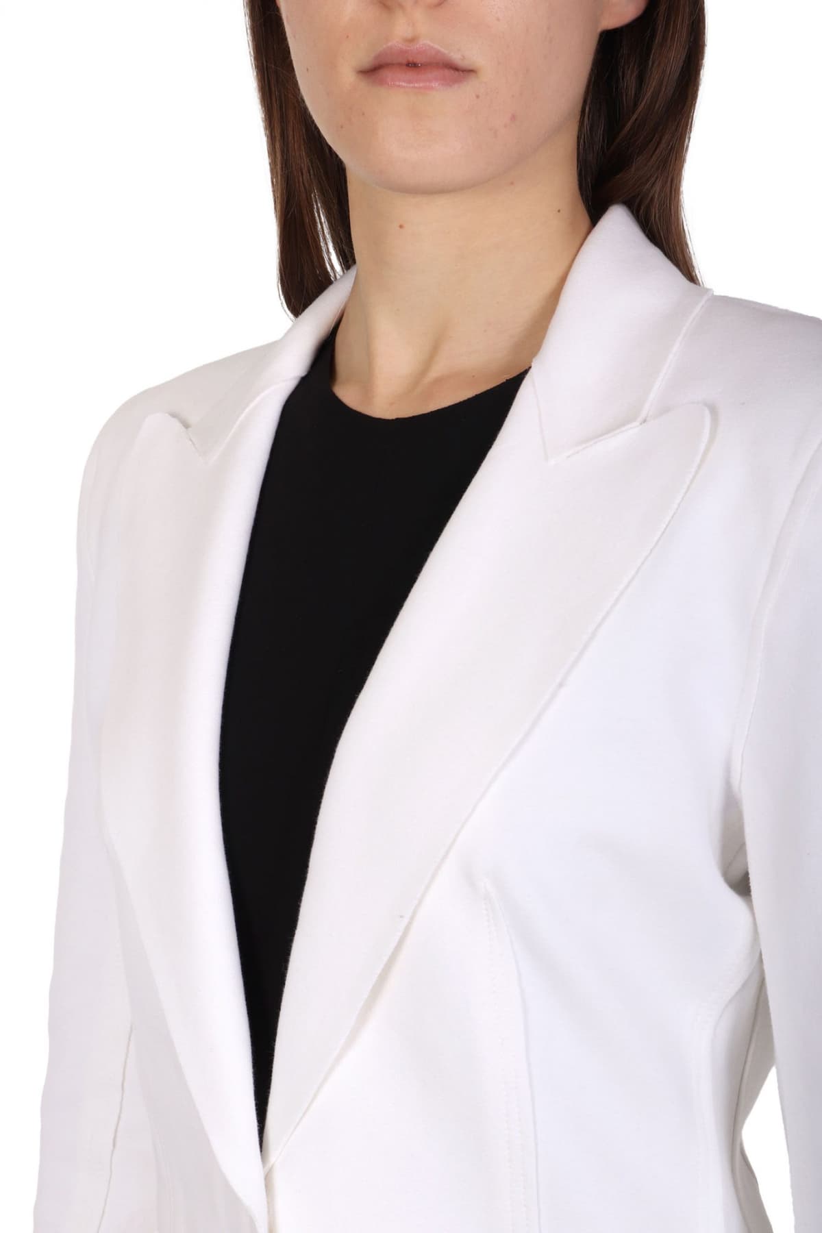 NORMA KAMALI ΣΑΚΑΚΙ CLASSIC DOUBLE BREASTED ΛΕΥΚΟ