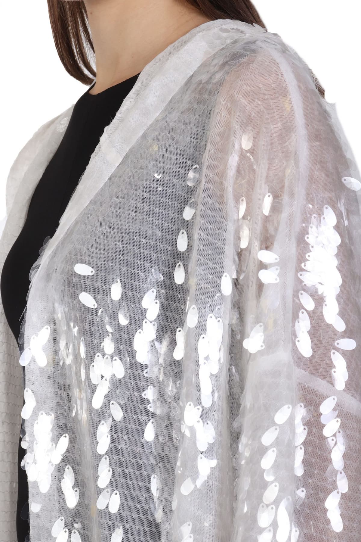 NORMA KAMALI ΖΑΚΕΤΑ HOODED ROBE TO KNEE ΠΑΓΙΕΤΑ ΛΕΥΚΟ