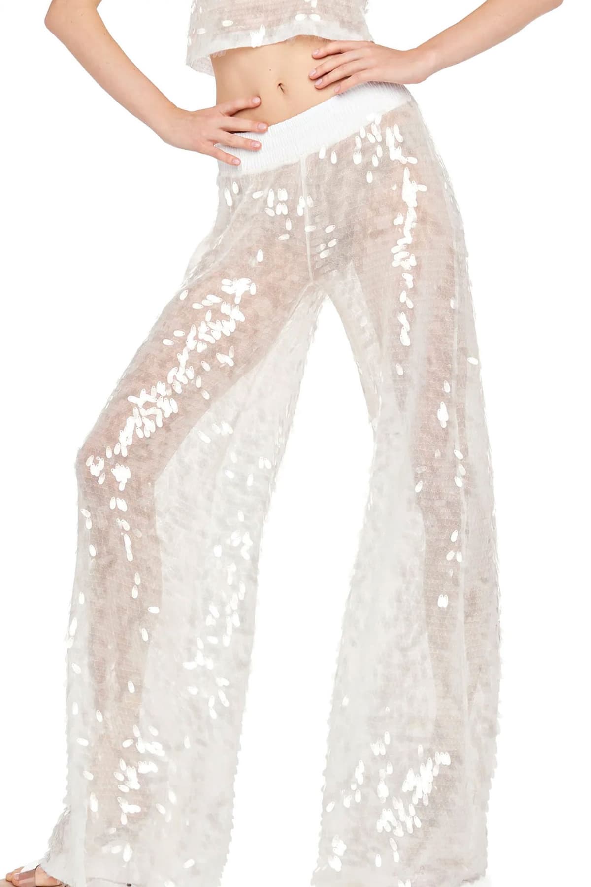 NORMA KAMALI ΠΑΝΤΕΛΟΝΙ BOYFRIEND ELEPHANT SWEATPANT ΠΑΓΙΕΤΑ ΛΕΥΚΟ