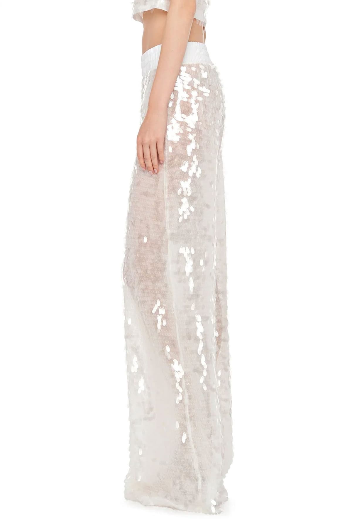 NORMA KAMALI ΠΑΝΤΕΛΟΝΙ BOYFRIEND ELEPHANT SWEATPANT ΠΑΓΙΕΤΑ ΛΕΥΚΟ