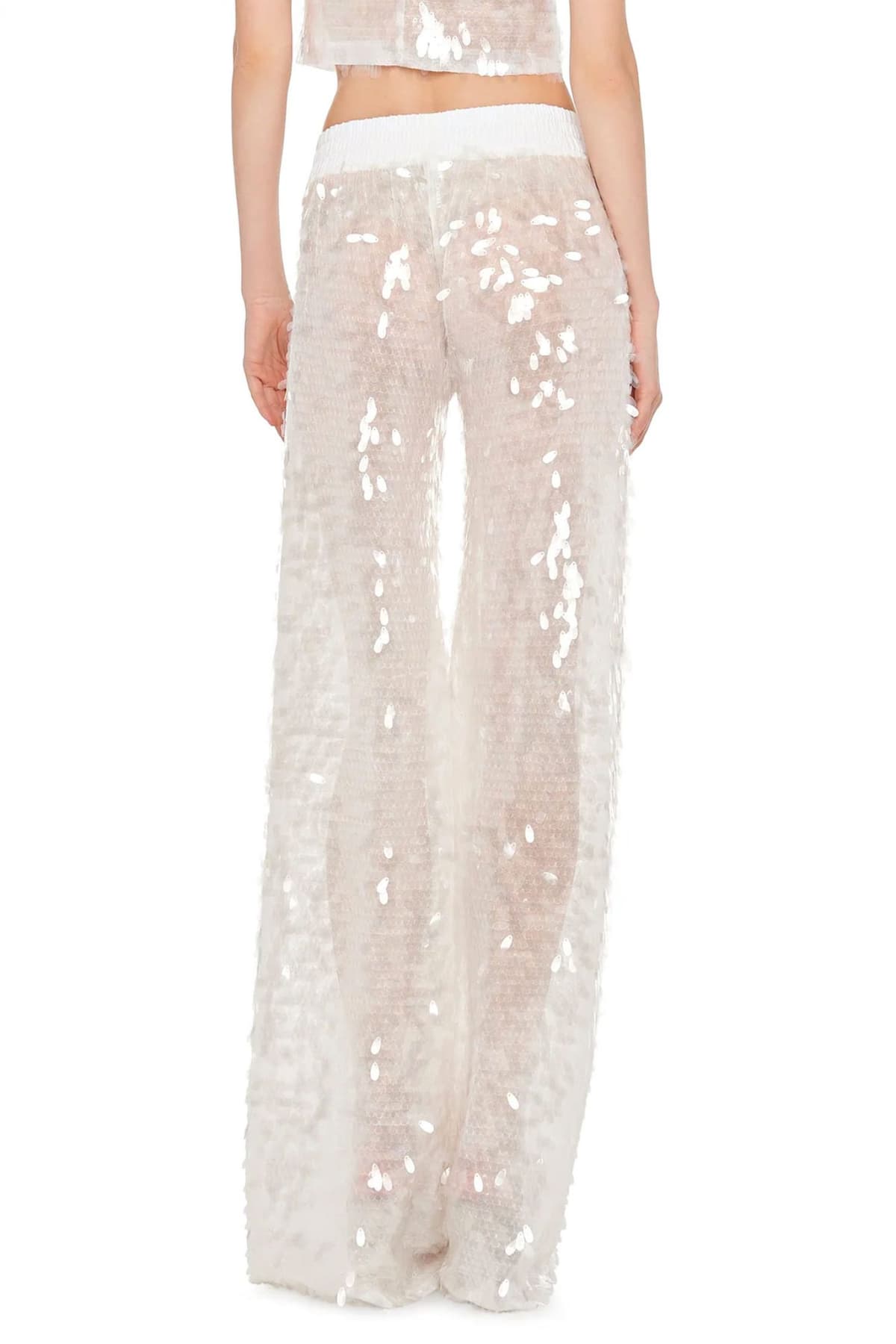 NORMA KAMALI ΠΑΝΤΕΛΟΝΙ BOYFRIEND ELEPHANT SWEATPANT ΠΑΓΙΕΤΑ ΛΕΥΚΟ