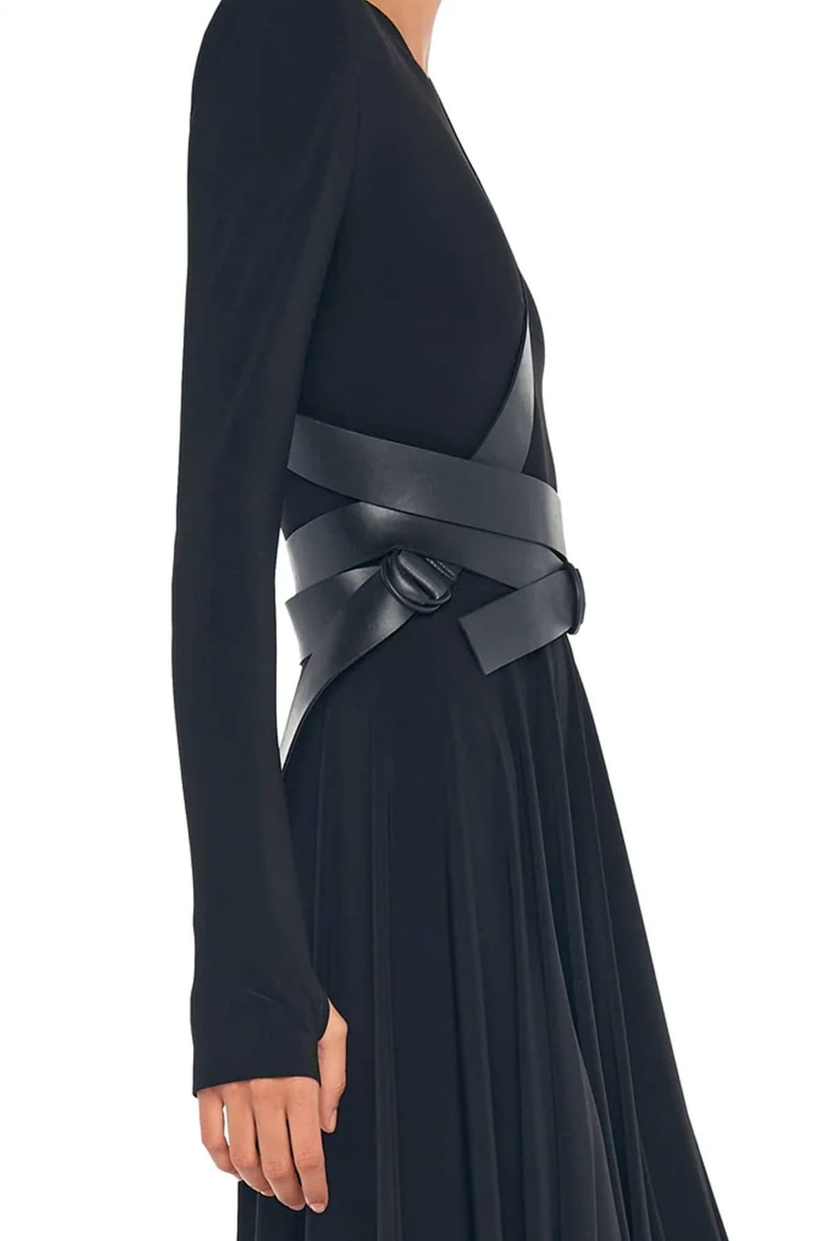 NORMA KAMALI ΖΩΝΗ MEDIUM BELT XL ΜΑΥΡΟ