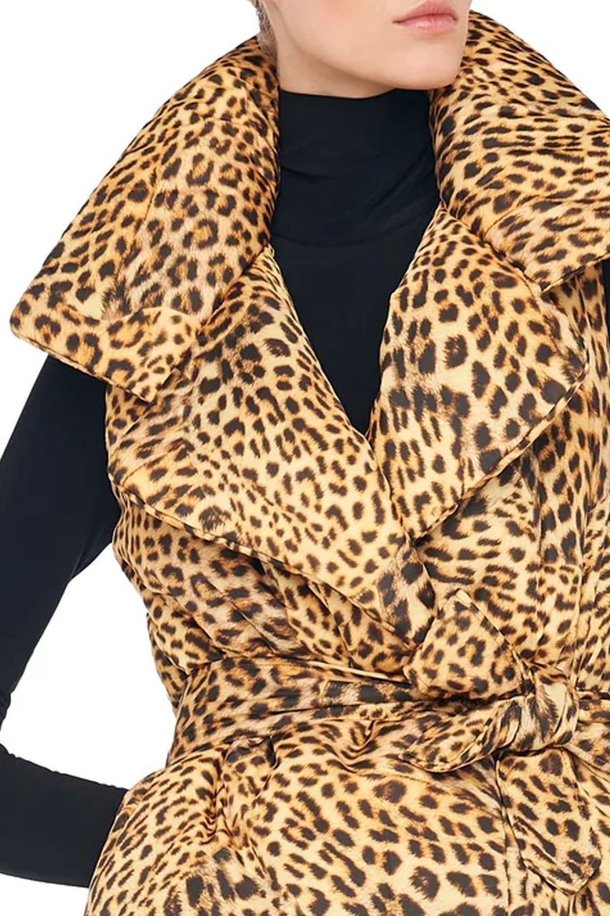 NORMA KAMALI ΓΙΛΕΚΟ ΑΜΑΝΙΚΟ SLEEPING BAG VEST ΛΕΟΠΑΡ