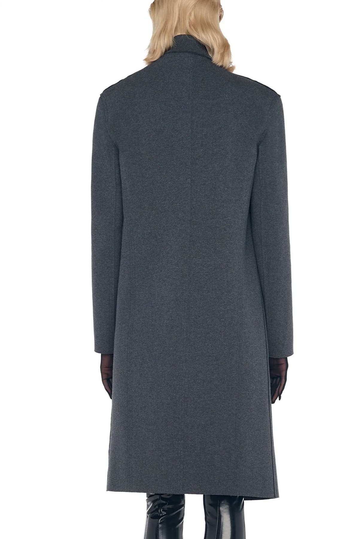 NORMA KAMALI ΠΑΛΤΟ OVERSIZED SINGLE BREASTED ΓΚΡΙ