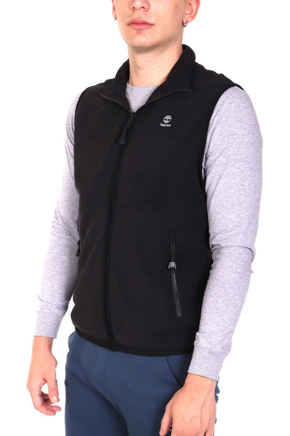 TIMBERLAND FLEECE ΑΜΑΝΙΚΟ POLAR VEST ΜΑΥΡΟ